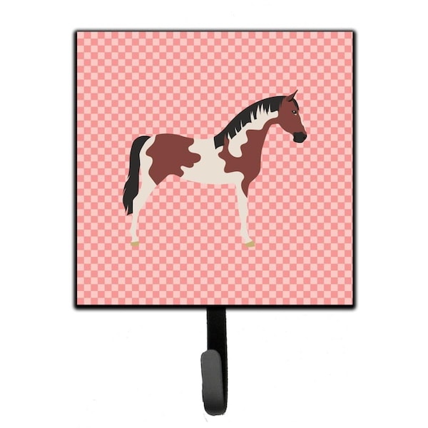 Carolines Treasures Pinto Horse Pink Check Leash or Key Holder BB7907SH4 - main